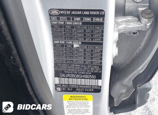 SALVR2BG6GH082550 2016 Land Rover Range Rover photo no. 9