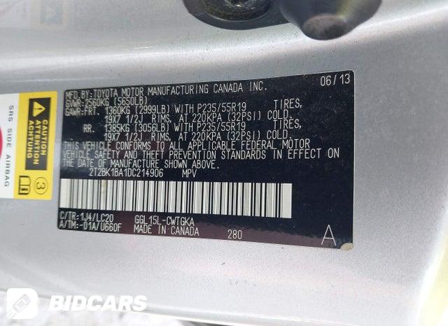 2T2BK1BA1DC214906 2013 Lexus RX photo no. 9