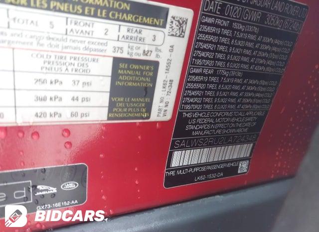 SALWS2RU2LA724348 2020 Land Rover Range Rover photo no. 9