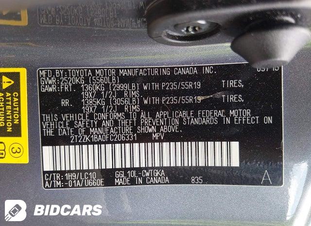 2T2ZK1BA0FC206331 2015 Lexus RX photo no. 9