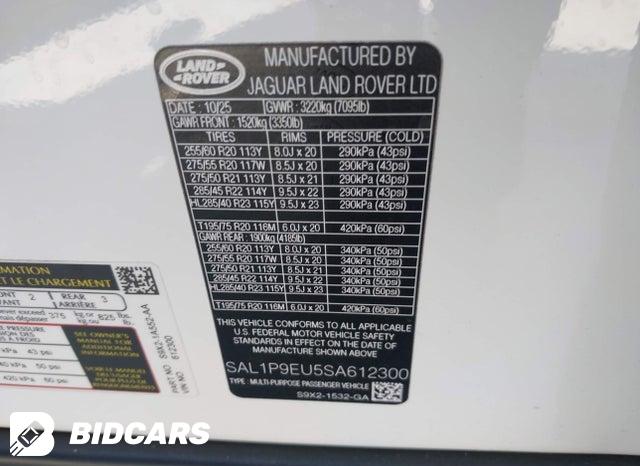 SAL1P9EU5SA612300 2025 Land Rover Range Rover photo no. 9