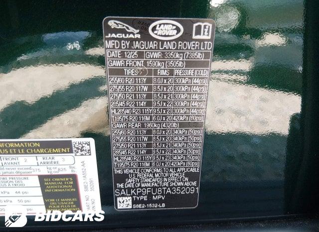 2026 Land Rover Range Rover — VIN SALKP9FU8TA352091, şəkil 9