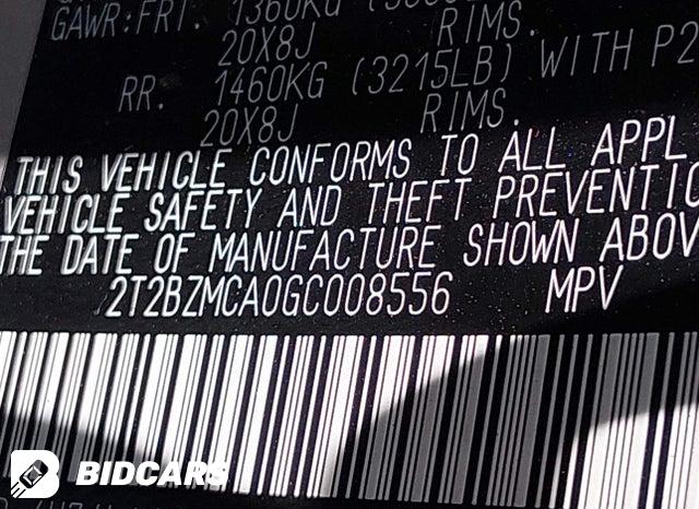 2T2BZMCA0GC008556 2016 Lexus RX photo no. 9