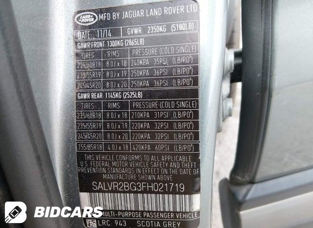 SALVR2BG3FH021719 2015 Land Rover Range Rover photo no. 9