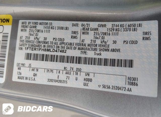 1FTER1FH8MLD47482 2021 Ford Ranger photo no. 9