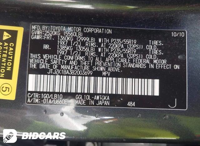 JTJZK1BA3B2003699 2011 Lexus RX photo no. 9