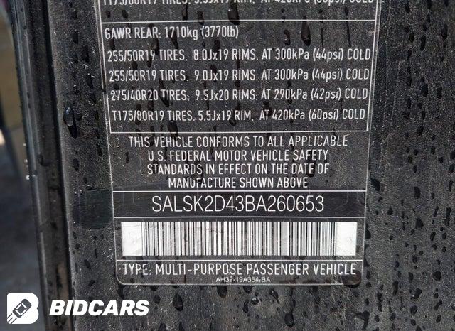 SALSK2D43BA260653 2011 Land Rover Range Rover photo no. 9