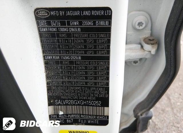 SALVR2BGXGH150252 2016 Land Rover Range Rover photo no. 9