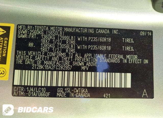 2T2BK1BA2FC282957 2015 Lexus RX photo no. 9