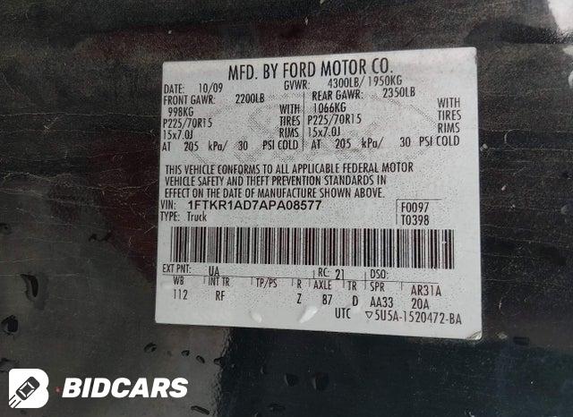 1FTKR1AD7APA08577 2010 Ford Ranger photo no. 9