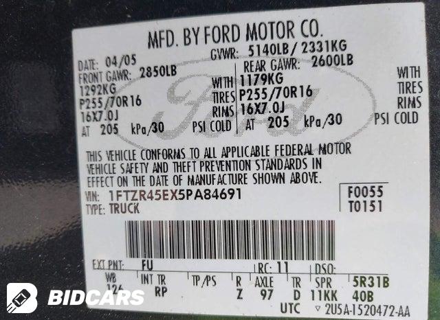 1FTZR45EX5PA84691 2005 Ford Ranger photo no. 9