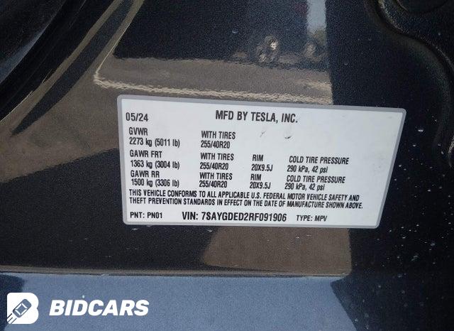 7SAYGDED2RF091906 2024 Tesla Model Y photo no. 9