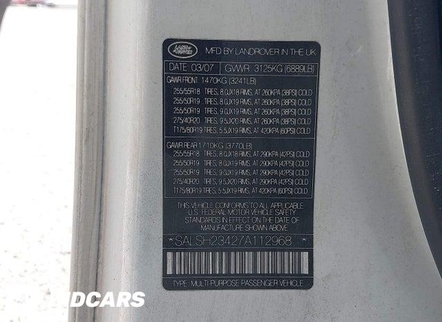 SALSH23427A112968 2007 Land Rover Range Rover photo no. 9