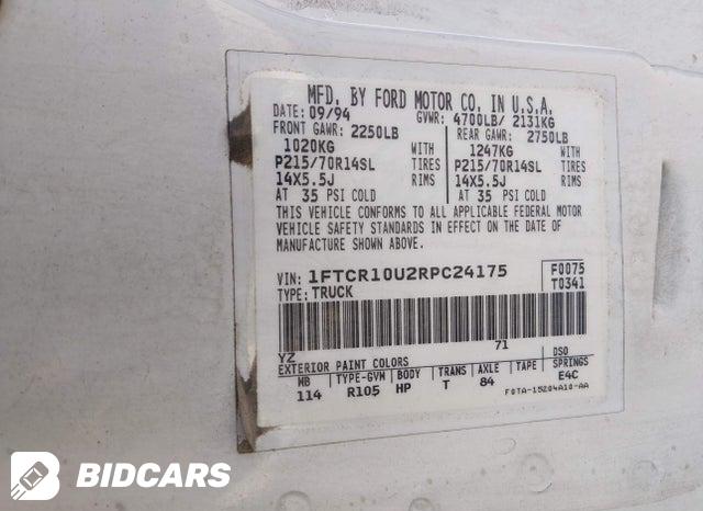 1FTCR10U2RPC24175 1994 Ford Ranger photo no. 9