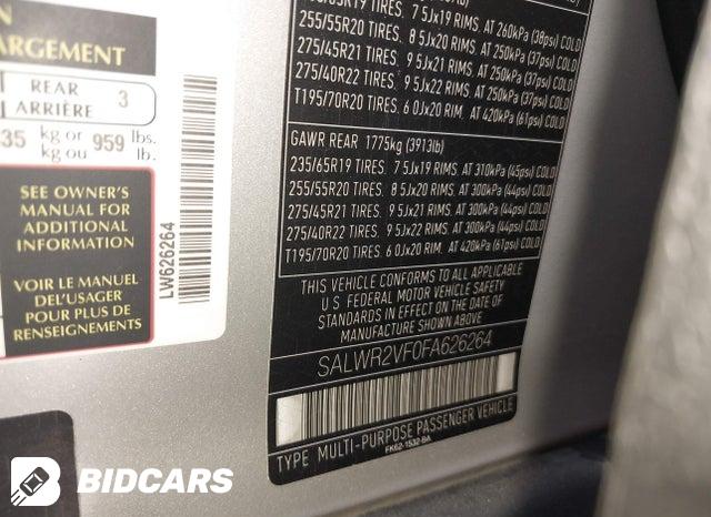 SALWR2VF0FA626264 2015 Land Rover Range Rover photo no. 9