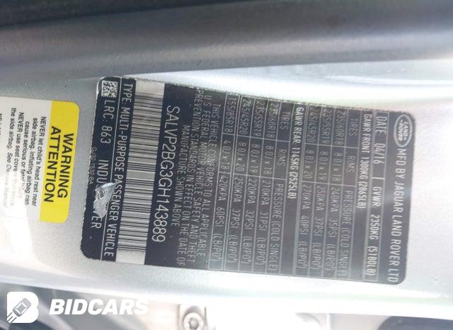 SALVP2BG3GH143889 2016 Land Rover Range Rover photo no. 9