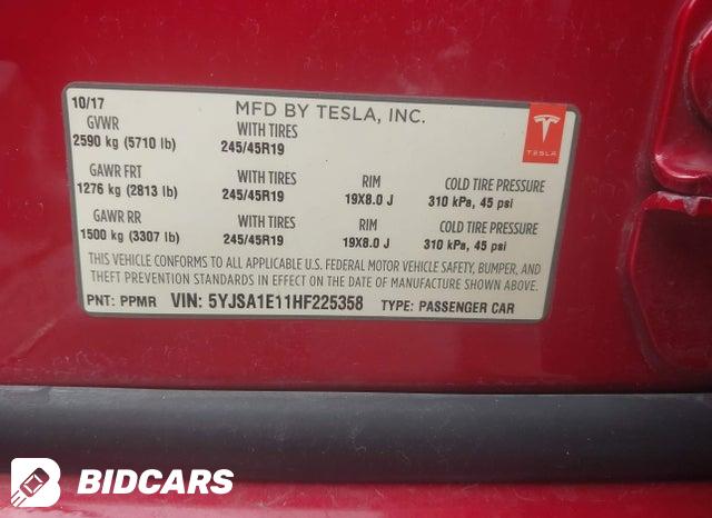 5YJSA1E11HF225358 2017 Tesla Model S photo no. 9