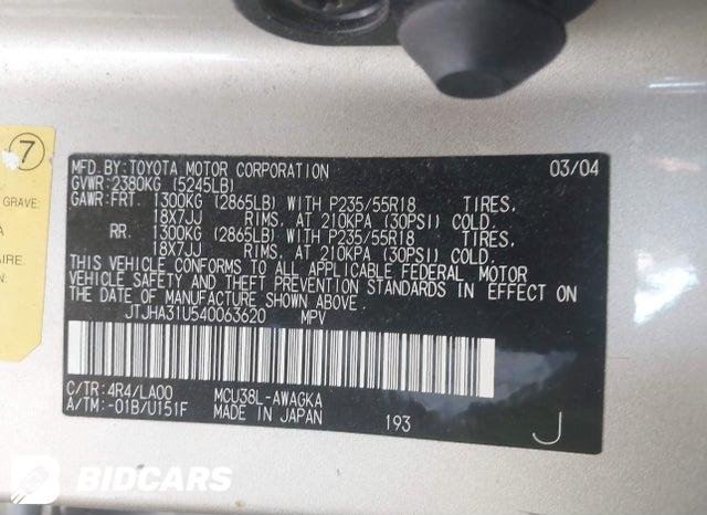 JTJHA31U540063620 2004 Lexus RX photo no. 9