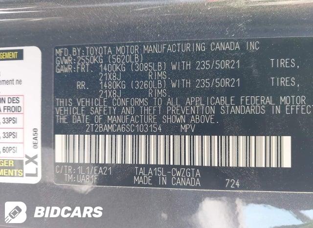 2T2BAMCA6SC103154 2025 Lexus RX photo no. 9