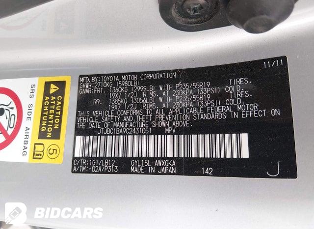 JTJBC1BA9C2431051 2012 Lexus RX photo no. 9