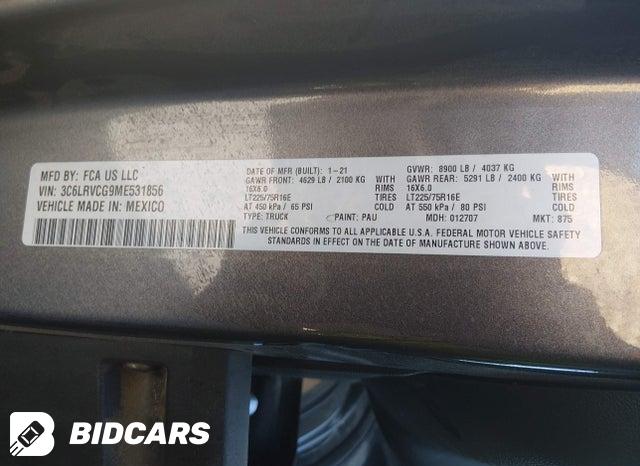2021 RAM Promaster — VIN 3C6LRVCG9ME531856, şəkil 9
