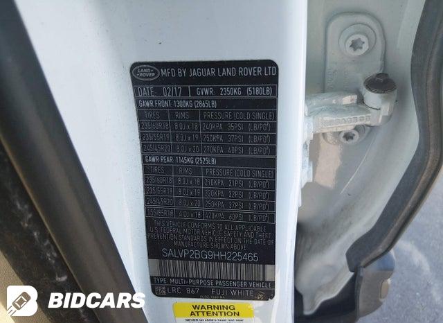 SALVP2BG9HH225465 2017 Land Rover Range Rover photo no. 9