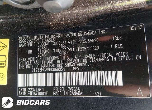 2T2ZZMCA9HC068951 2017 Lexus RX photo no. 9