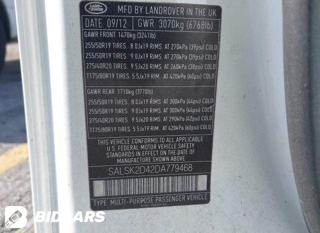 SALSK2D42DA779468 2013 Land Rover Range Rover photo no. 9