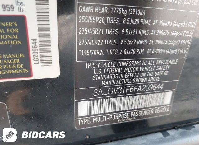 SALGV3TF6FA209644 2015 Land Rover Range Rover photo no. 9