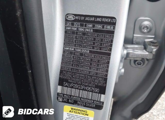 SALVP2BG3FH067590 2015 Land Rover Range Rover photo no. 9
