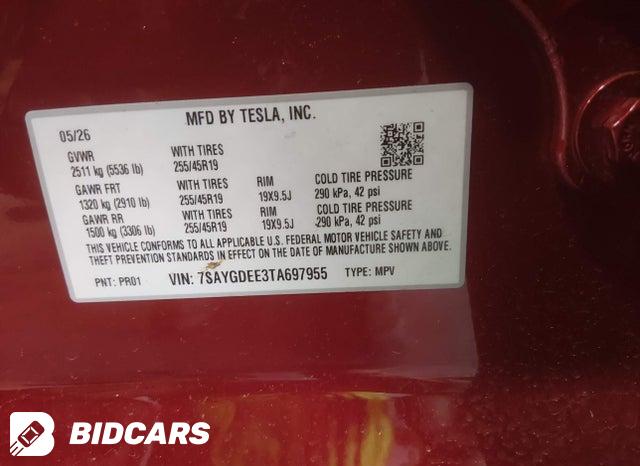 2026 Tesla MODEL Y — VIN 7SAYGDEE3TA697955, şəkil 9