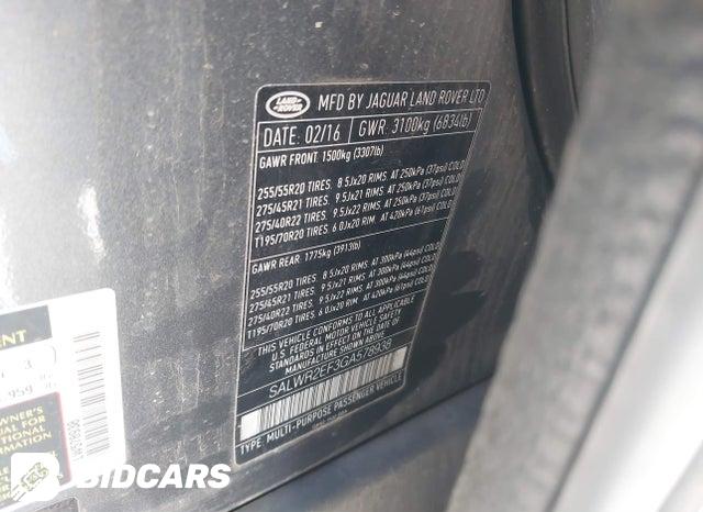 SALWR2EF3GA578938 2016 Land Rover Range Rover photo no. 9