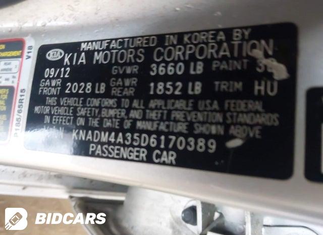 KNADM4A35D6170389 2013 KIA Rio photo no. 9