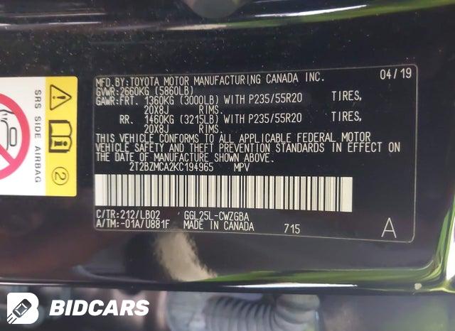 2T2BZMCA2KC194965 2019 Lexus RX photo no. 9