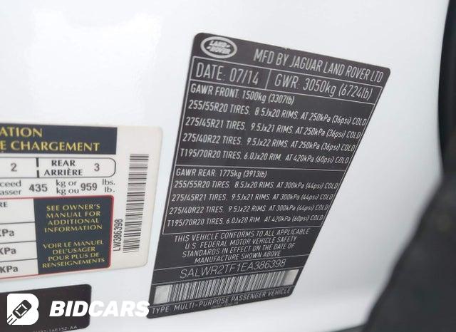 SALWR2TF1EA386398 2014 Land Rover Range Rover photo no. 9