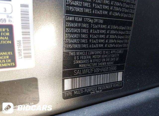 SALWR2FV8HA681666 2017 Land Rover Range Rover photo no. 9