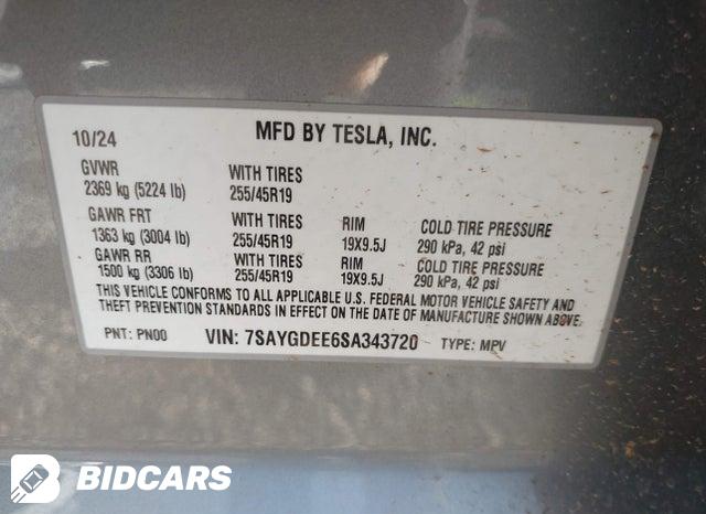 7SAYGDEE6SA343720 2025 Tesla Model Y photo no. 9