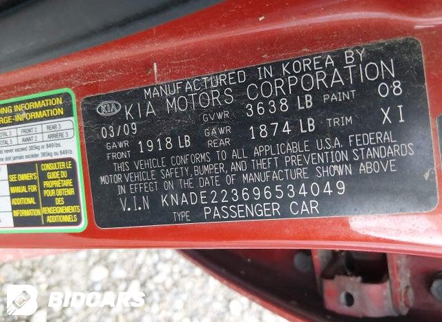 KNADE223696534049 2009 KIA Rio photo no. 9