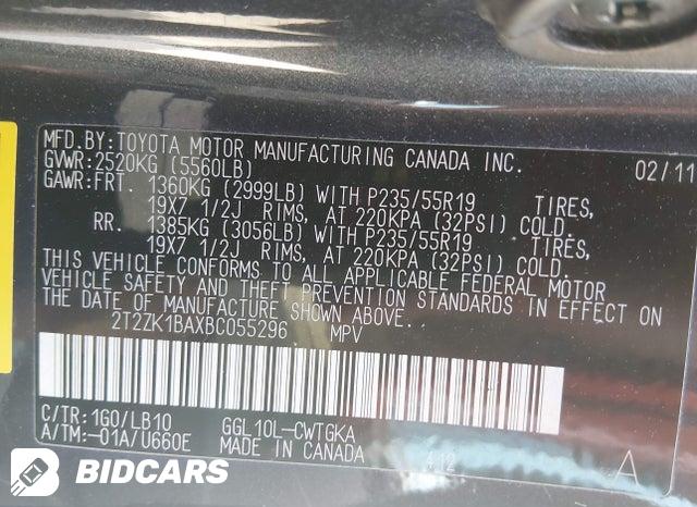 2T2ZK1BAXBC055296 2011 Lexus RX photo no. 9