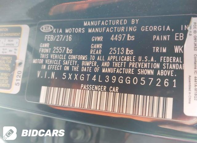 5XXGT4L39GG057261 2016 KIA Optima photo no. 9