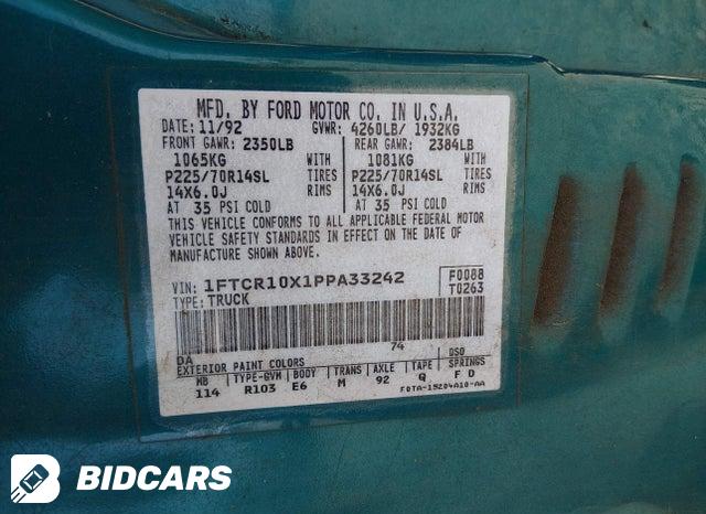 1FTCR10X1PPA33242 1993 Ford Ranger photo no. 9