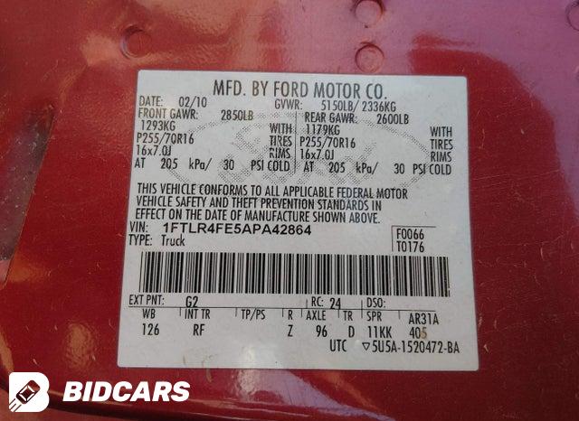 1FTLR4FE5APA42864 2010 Ford Ranger photo no. 9
