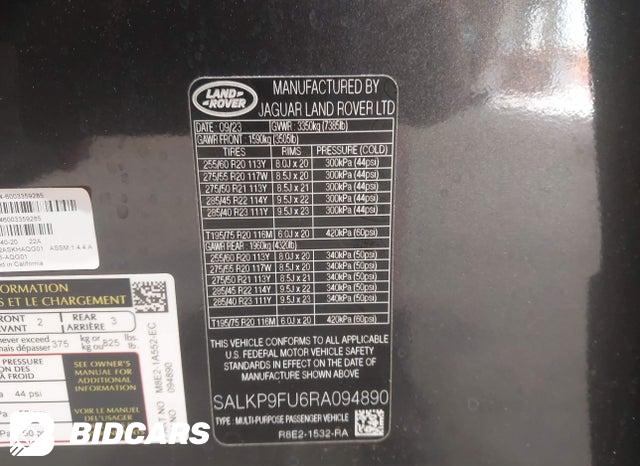 2024 Land Rover Range Rover — VIN SALKP9FU6RA094890, şəkil 9