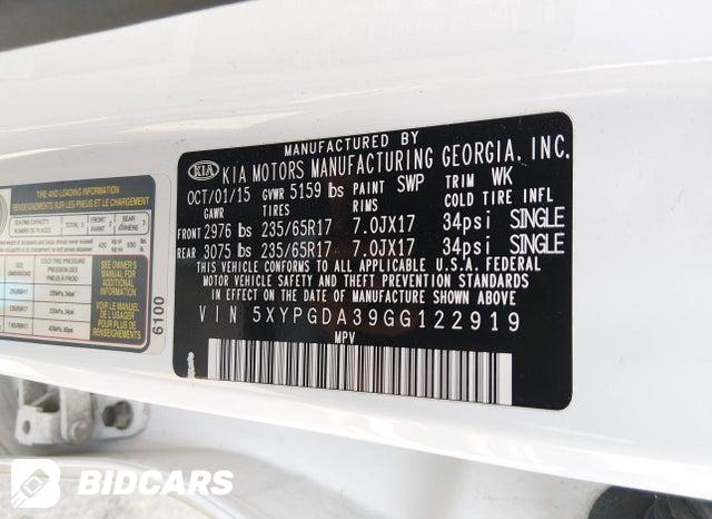 2016 KIA Sorento — VIN 5XYPGDA39GG122919, фото 9