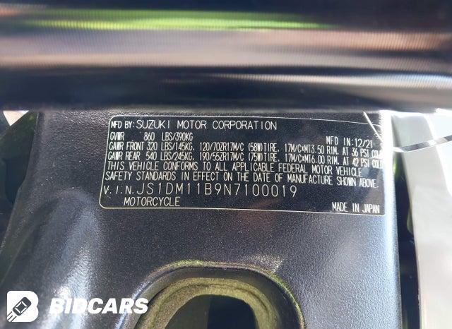 JS1DM11B9N7100019 2022 Suzuki GSX-R1000 photo no. 10