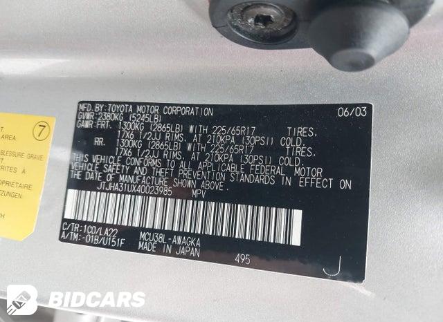 JTJHA31UX40023985 2004 Lexus RX photo no. 9