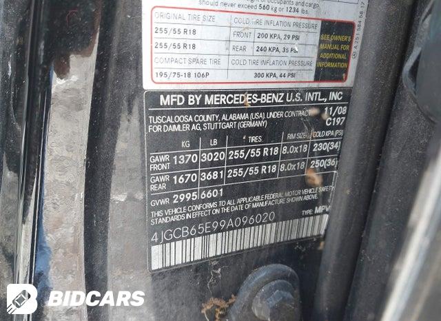 4JGCB65E99A096020 2009 Mercedes-Benz R-Class photo no. 9