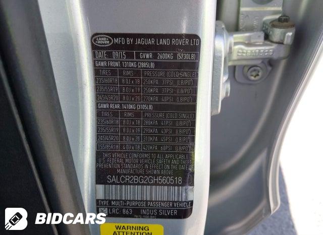 SALCR2BG2GH560518 2016 Land Rover Discovery photo no. 9