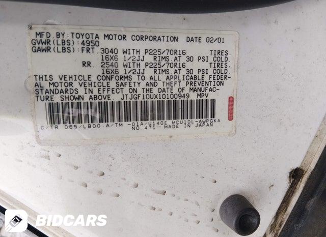 JTJGF10UX10100949 2001 Lexus RX photo no. 9