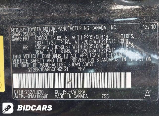 2T2BK1BA8BC096561 2011 Lexus RX photo no. 9